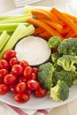 Organic Raw Vegetables with Ranch Dip Royalty Free Stock Photo