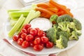 Organic Raw Vegetables with Ranch Dip Royalty Free Stock Photo