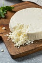 Organic Raw White Mexican Cotija Cheese Royalty Free Stock Photo