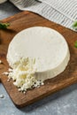 Organic Raw White Mexican Cotija Cheese Royalty Free Stock Photo