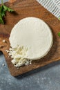 Organic Raw White Mexican Cotija Cheese Royalty Free Stock Photo