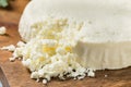 Organic Raw White Mexican Cotija Cheese Royalty Free Stock Photo