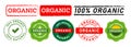 organic rectangle circle stamp and seal badge label sticker sign natural ecology bio product Royalty Free Stock Photo