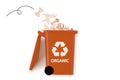 Organic recycle garbage can - Concept of recycling and ecology