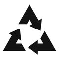 Organic recycling icon, simple style