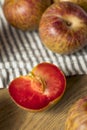 Organic Red Mottled Pluots Royalty Free Stock Photo