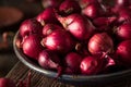 Organic Red Pearl Onions Royalty Free Stock Photo