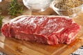 Organic Red Raw Steak Sirloin Royalty Free Stock Photo