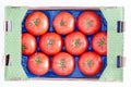 Organic Red Tomatoes on a Tray In a Box