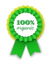 100% organic ribbon rosette