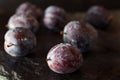 Organic Ripe Purple Prune Plums Royalty Free Stock Photo