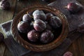 Organic Ripe Purple Prune Plums Royalty Free Stock Photo