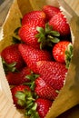 Organic ripe red strawberries Royalty Free Stock Photo
