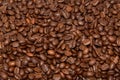 Organic roasted coffee beans texture