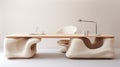 Organic Rock Shaped Desk: A Bold And Zen Minimalistic Installation Creator