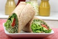 Organic sandwich wraps Royalty Free Stock Photo