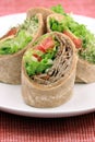 Organic sandwich wraps Royalty Free Stock Photo