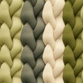 Organic Sculpting: Seamless Knitted Textures In Green And Beige