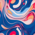 Organic seamless patterns of blue and pink