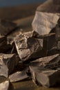 Organic Semi Sweet Dark Chocolate Chunks Royalty Free Stock Photo