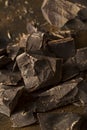 Organic Semi Sweet Dark Chocolate Chunks Royalty Free Stock Photo