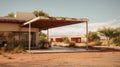 Organic Serenity: A Photorealistic Rendering Of A Desert Building With A Peaceful Ambiance