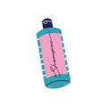 Organic shampoo bottle. Natural product for clean hair, wash head skin. Liquid bathing soap. Shower cosmetics. Hygiene
