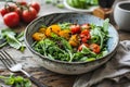 Organic Sizzle Crop in Bowl on Rustic Wooden Table