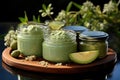 Organic skincare cosmetics in jar