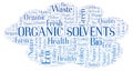Organic Solvents word cloud. Royalty Free Stock Photo