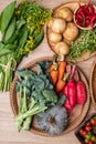 Organic Southeast Asian vegetables from local farmers market Royalty Free Stock Photo