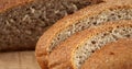 Organic spelt bread cut on slices Royalty Free Stock Photo