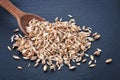 Organic spelt hulls Royalty Free Stock Photo