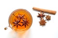 Organic star anise tea on a white background Royalty Free Stock Photo