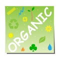 Organic sticker Royalty Free Stock Photo