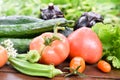 Organic summer vegetables Royalty Free Stock Photo