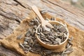 Organic Sunflower seeds Royalty Free Stock Photo