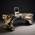 Organic Surrealism: Kimothy Bennett Design Studio Gold Desk