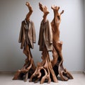 Organic Surrealism: Three Unique Wooden Coat Racks By Emil Alzamora