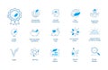 Organic & Sustainable Product Icons. Icons for products and practices that are eco friendly, socially