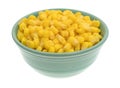 Organic sweet corn in a bowl on a white background Royalty Free Stock Photo