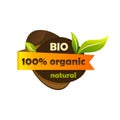 Organic tag or bio sticker. Vector sign, badge Royalty Free Stock Photo