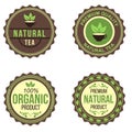 Organic tea and food circular labels