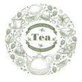 Organic tea and herbal hot beverages for health Royalty Free Stock Photo