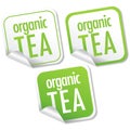 Organic tea stickers