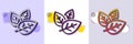 Organic tested line icon. Bio cosmetics sign. Fair trade. Halftone dotted pattern. Vector