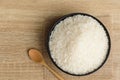 Thai Jasmine rice grain in a bowl Royalty Free Stock Photo