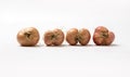 Organic Thai shallots isolated on a white background.