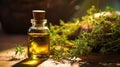 organic thyme oil Royalty Free Stock Photo