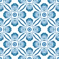 Organic tile. Blue interesting boho